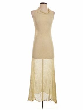 STUDIO TIA Cowl Neck Halter 100% Cotton Dress Size S/M VGUC
